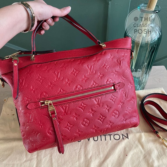 ❌SOLD❌ Louis Vuitton Bastille PM Empreinte Cerise Red Leather Tote Bag DU2184 - Picture 2 of 14